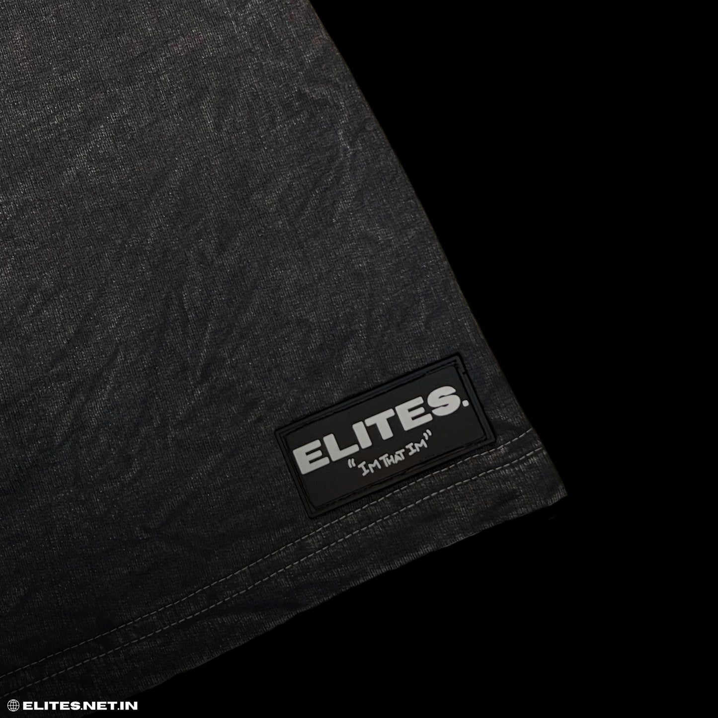 WASHED BLACK PATCHWORK TEE - [UNISEX]